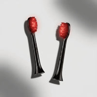 Two Black Brush Head Replacement of Red Light Toothbrush